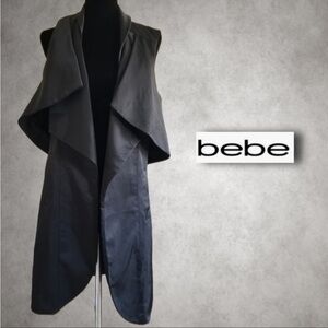 Bebe Women's Black Sleeveless Coat